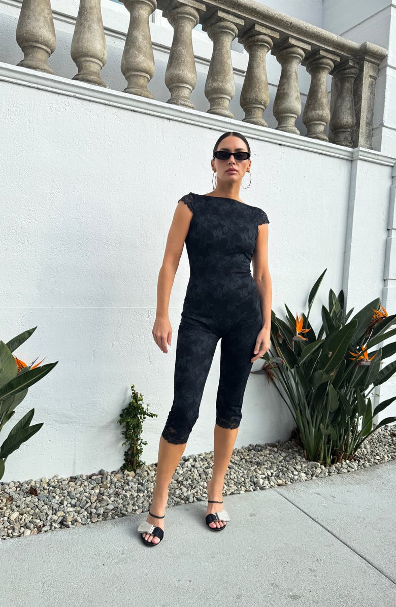 AFRM Gilly Open Back Lace Jumpsuit, Alternate, color,