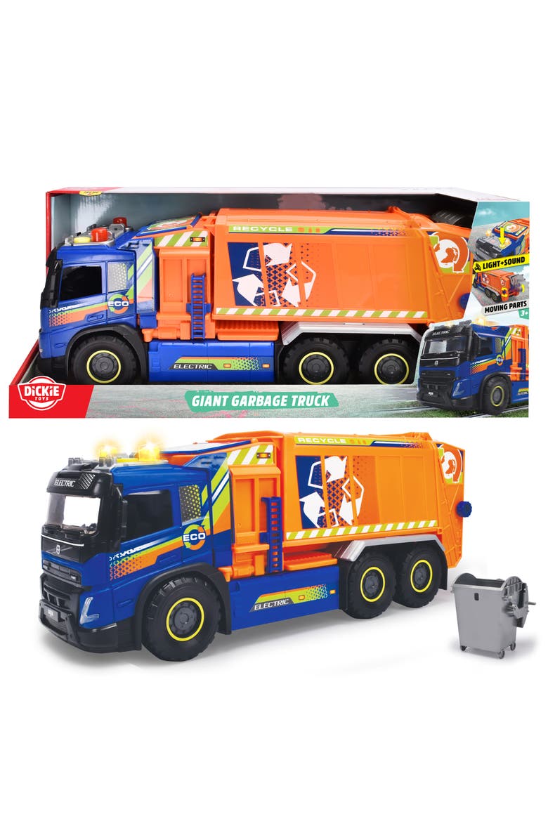 Dickie Toys Giant Garbage Truck Toy Vehicle, Alternate, color, Multicolored