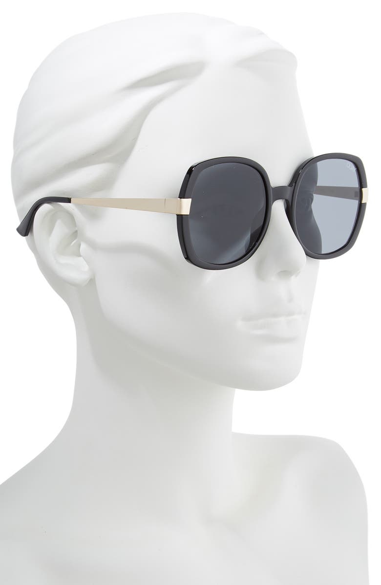 QUAY Australia Gold Dust 55mm Square Sunglasses, Alternate, color,