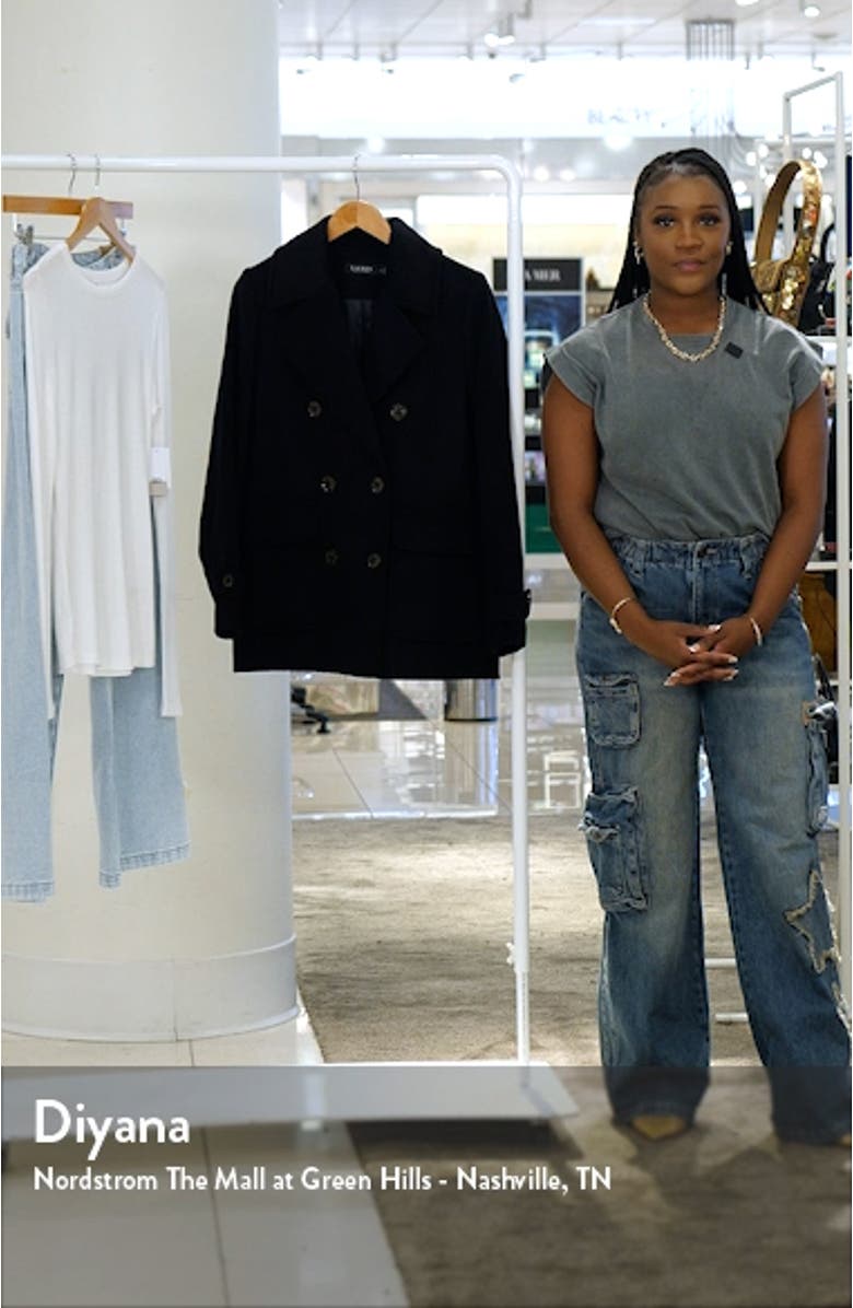 Double Breasted Wool Blend Coat, sales video thumbnail