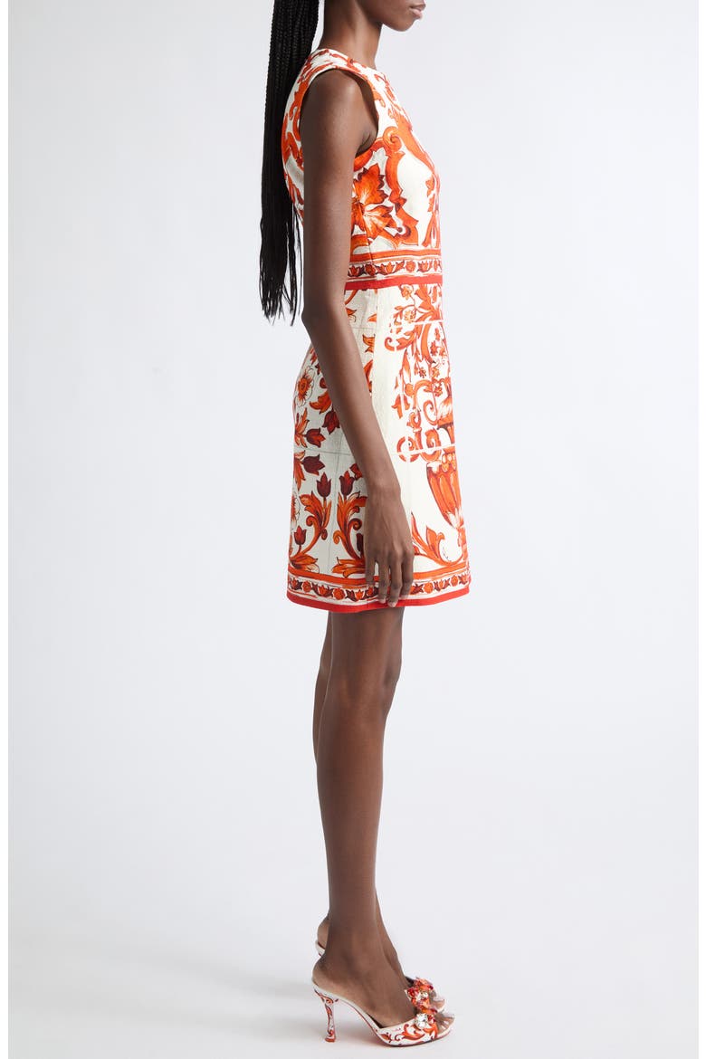 Majolica Print Cotton Minidress, Alternate, color, S9000 VARIANTE ABBINATA