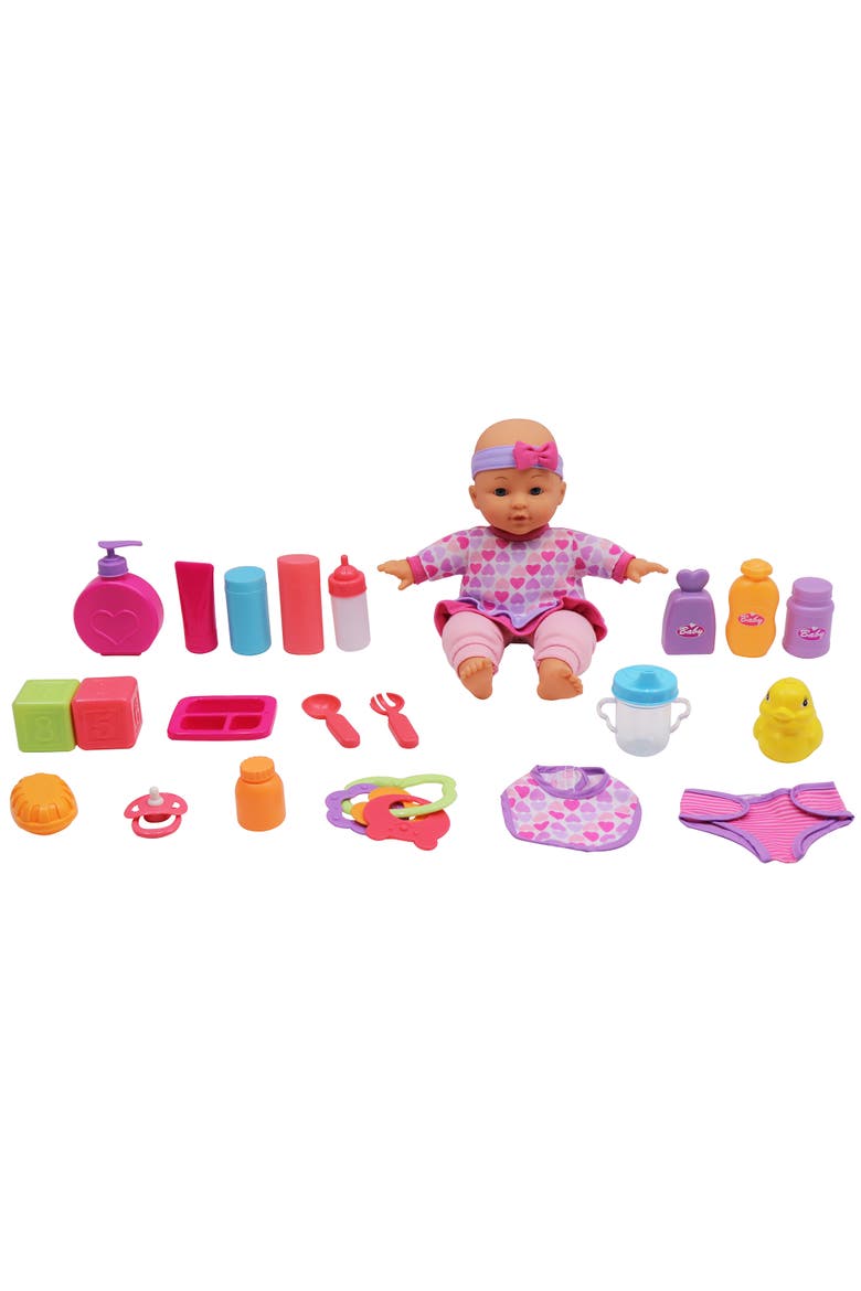 Baby Starter Set Lifelike Baby Doll And Accessories, Main, color, Multicolored