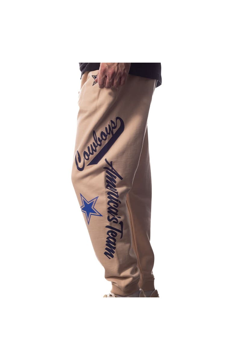 THE WILD COLLECTIVE Unisex The Wild Collective Cream Dallas Cowboys Heavy Block Graphic Jogger Pants, Alternate, color, Cream