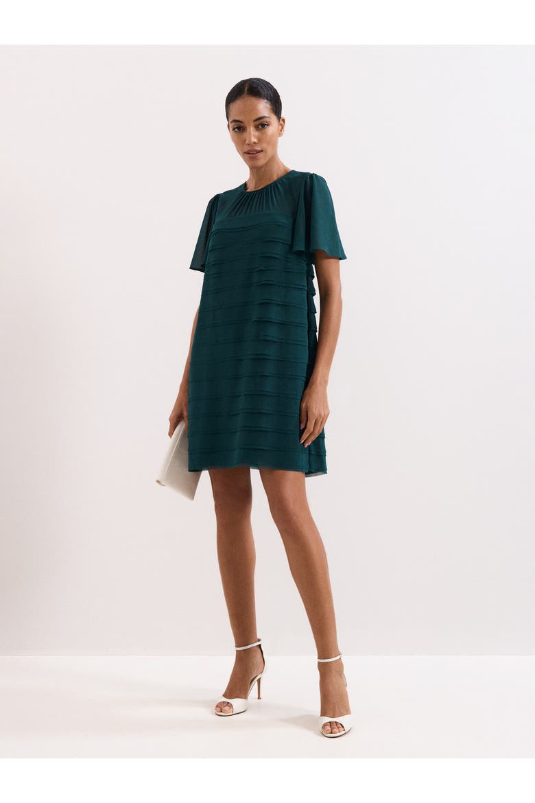 Fallon Layered Dress, Main, color, Teal