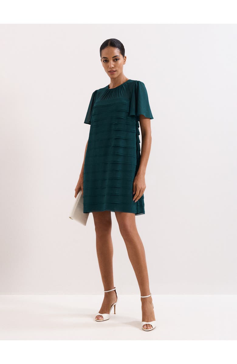 Phase Eight Fallon Layered Dress, Main, color, Teal