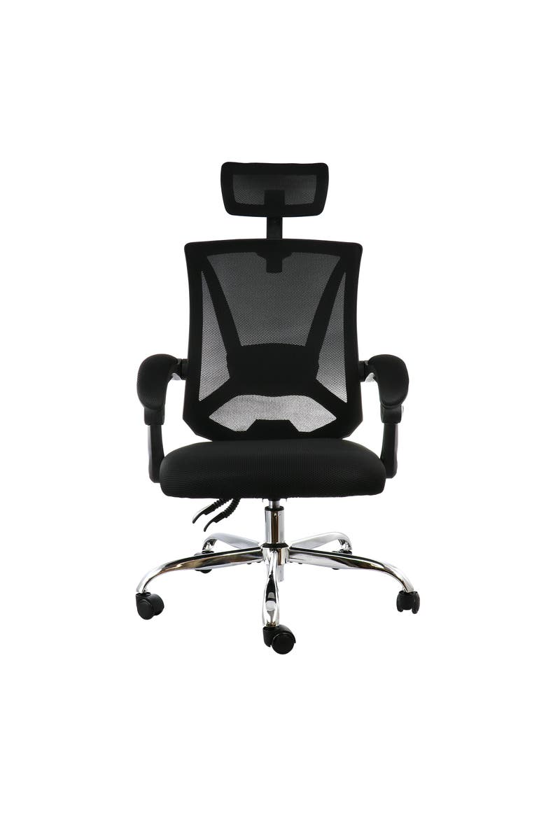 Full Back Adjustable Office Chair with Headrest, Alternate, color, Black