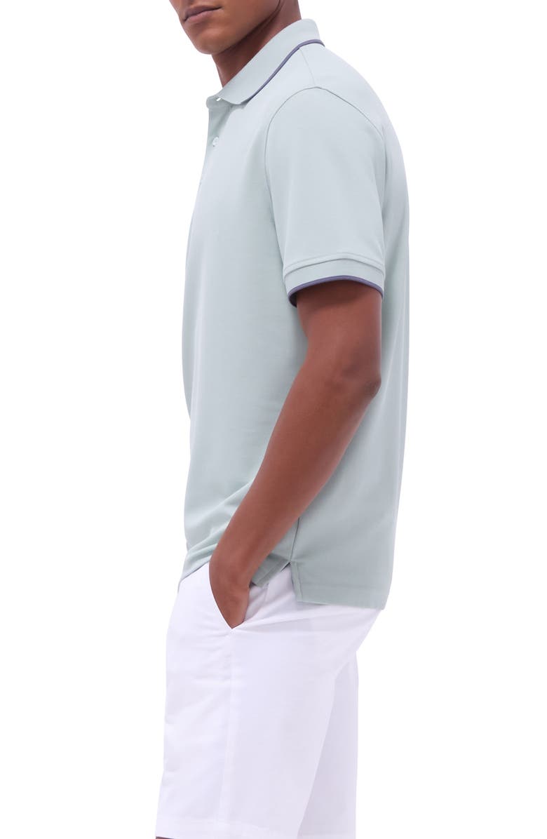 Bugatchi Tipped Piqué Polo, Alternate, color, Mint