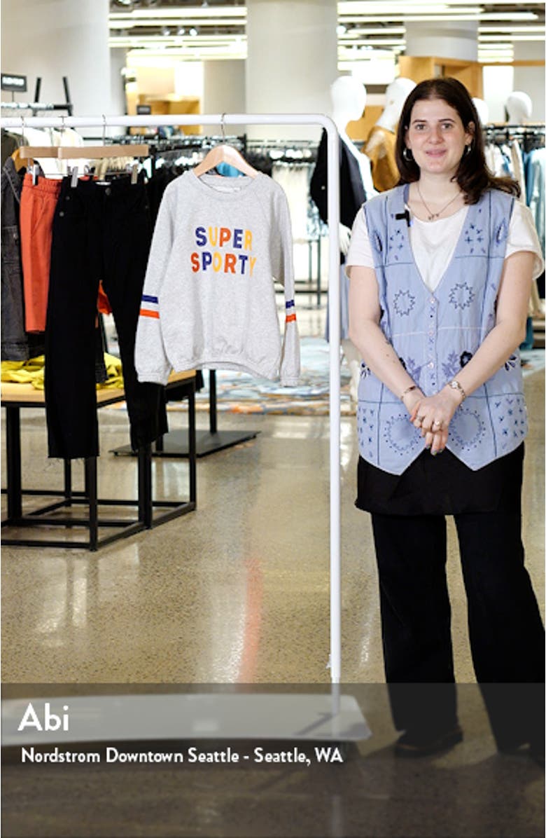 Kids' Super Sporty Organic Cotton Crewneck Sweatshirt, sales video thumbnail