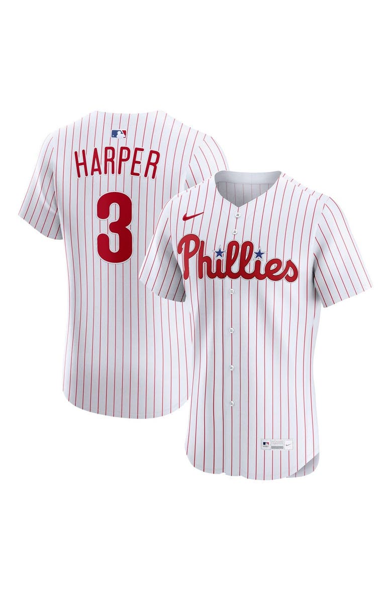 Men's Nike Bryce Harper White Philadelphia Phillies Home Elite Jersey, Main, color, White