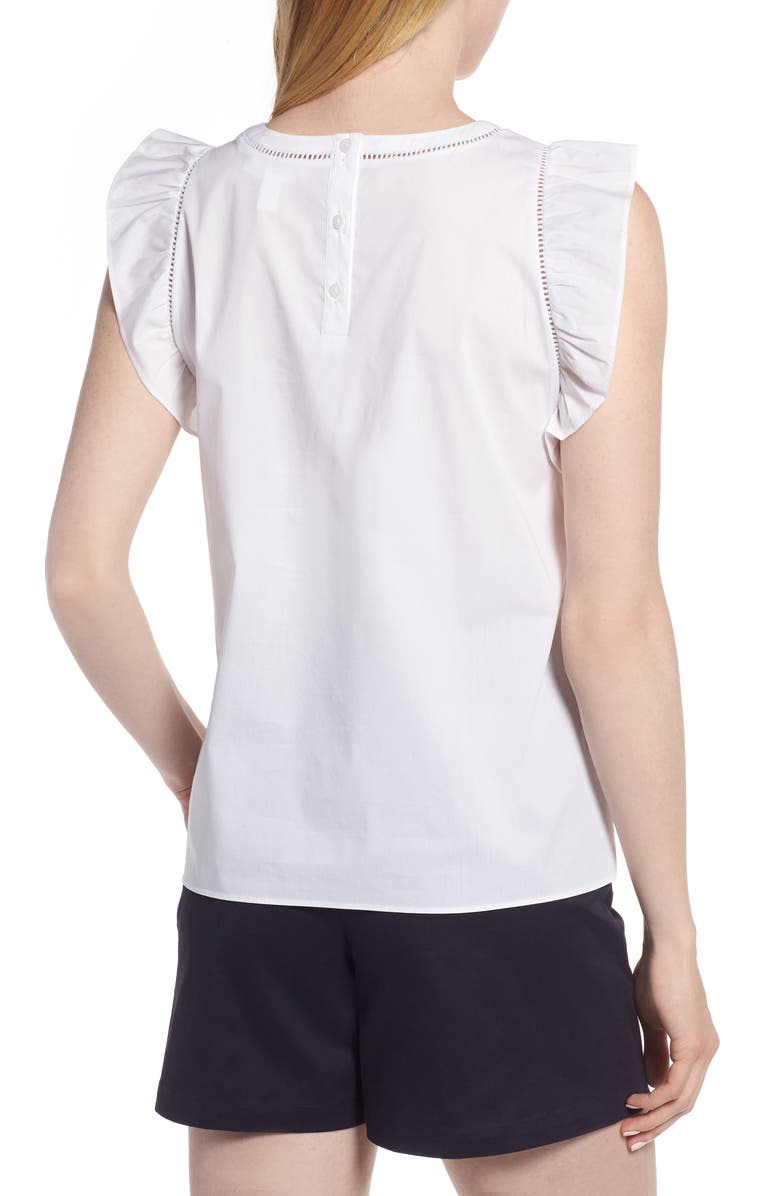 1901 Ruffle Cotton Poplin Blend Top, Alternate, color,