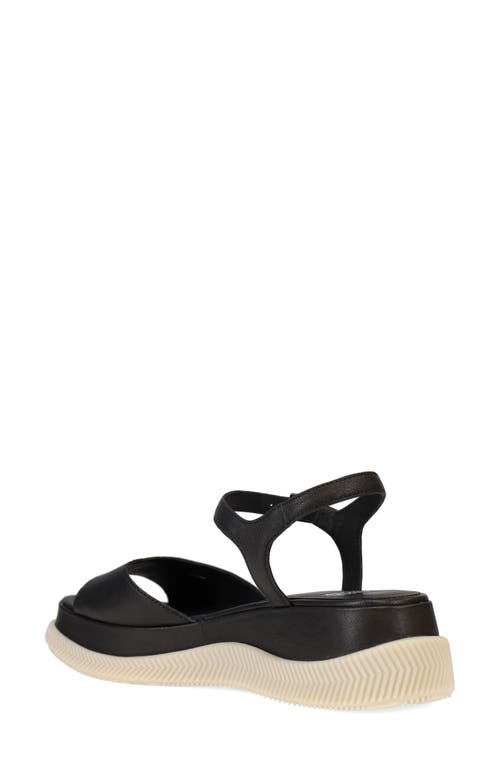 Eileen Fisher Ario Sporty Leather Wedge Sandals