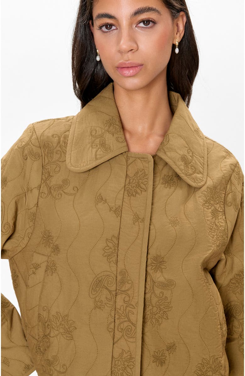 Rebecca Taylor Zuri Quilted Jacket, Alternate, color, Leaf Green