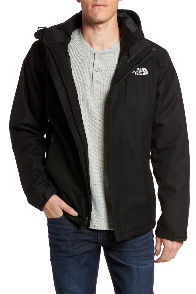 Inlux TriClimate® Waterproof 3-in-1 Jacket, Main, color, TNF BLACK