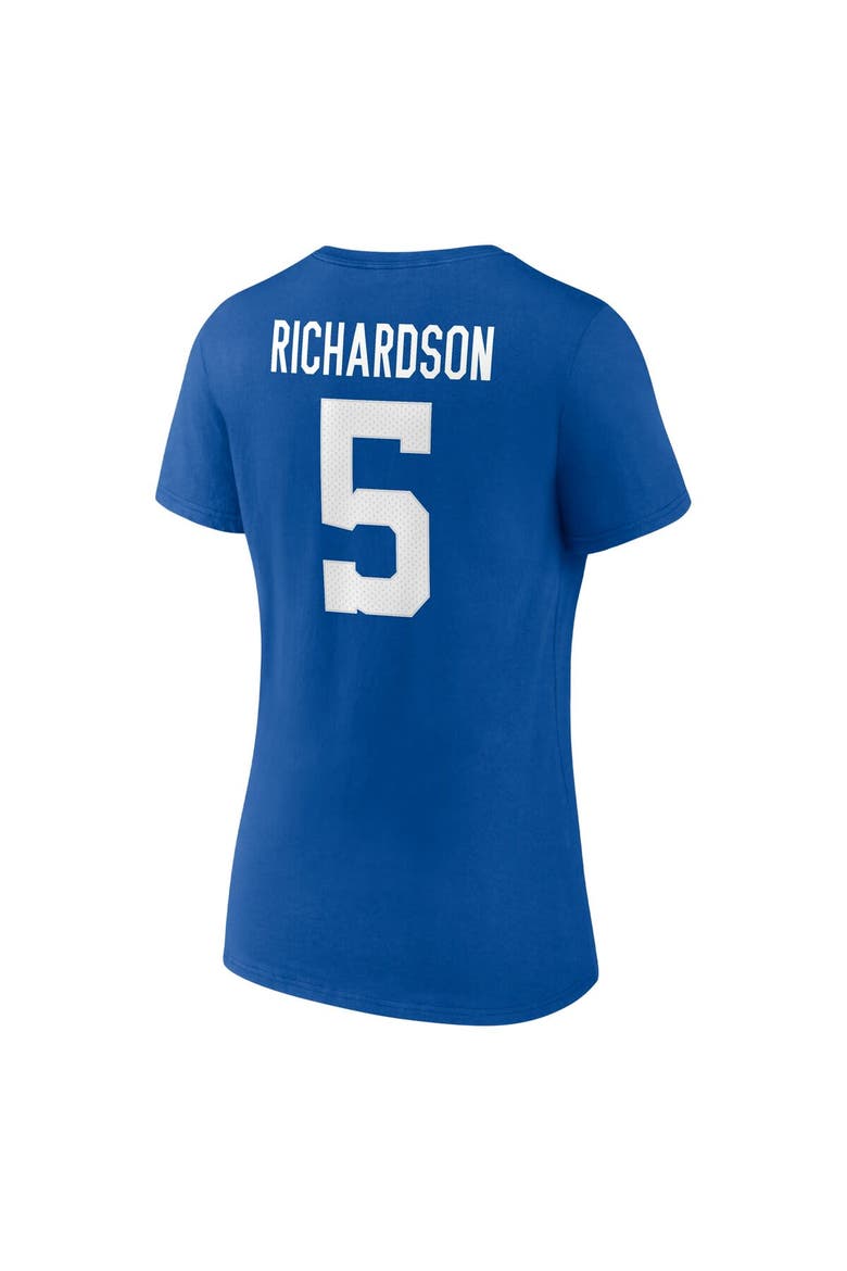 Women's Fanatics Branded Anthony Richardson Royal Indianapolis Colts Icon Name & Number V-Neck T-Shirt, Alternate, color, Royal