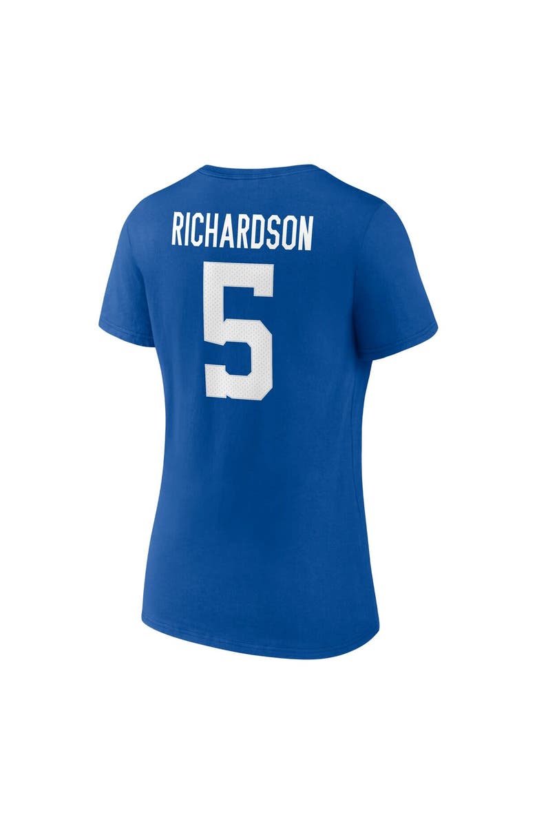 FANATICS Women's Fanatics Branded Anthony Richardson Royal Indianapolis Colts Icon Name & Number V-Neck T-Shirt, Alternate, color, Royal