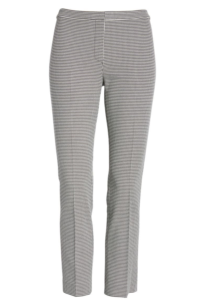 Classic Cropped Skinny Pants, Alternate, color, BLACK/ IVORY