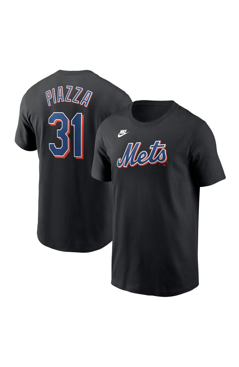 Nike Men's Nike Mike Piazza Black New York Mets Fuse Name & Number T-Shirt, Main, color, 