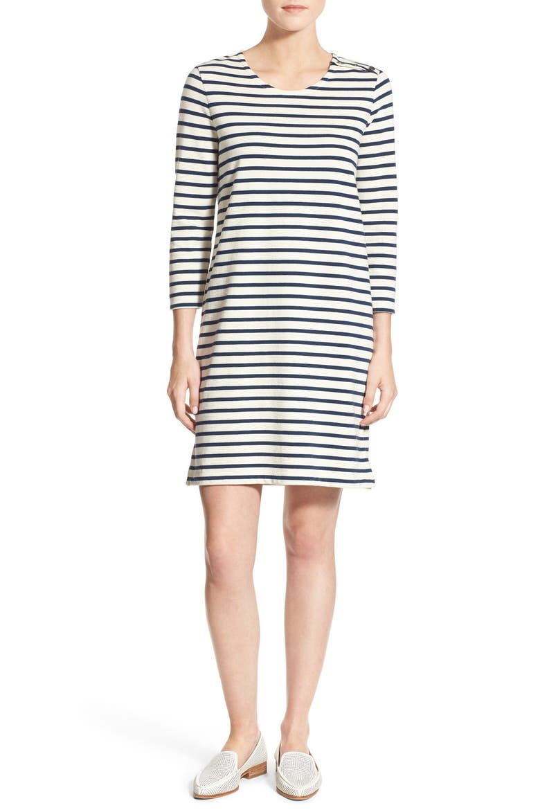 Stripe Raglan Shirtdress, Main, color, BENGALI INDIGO