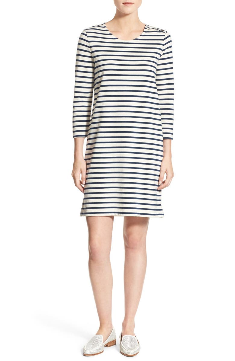 Madewell Stripe Raglan Shirtdress, Main, color,