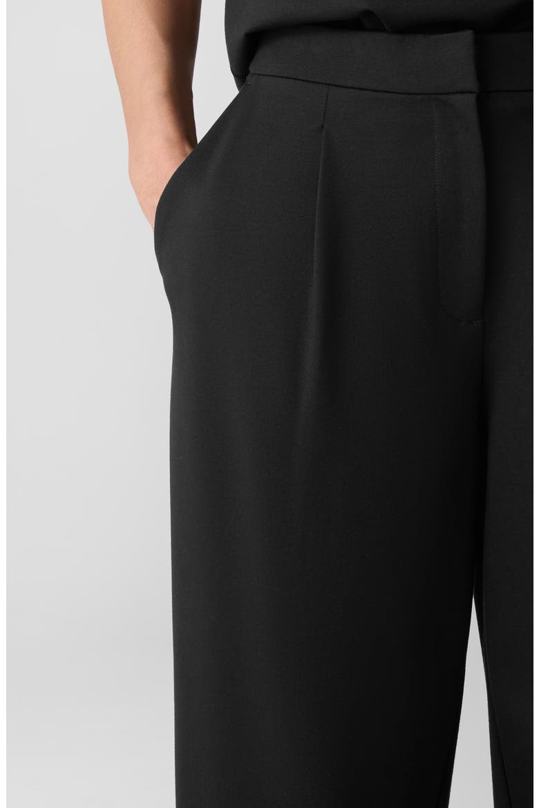 Ankle Lantern Ponte Pants, Alternate, color, BLACK