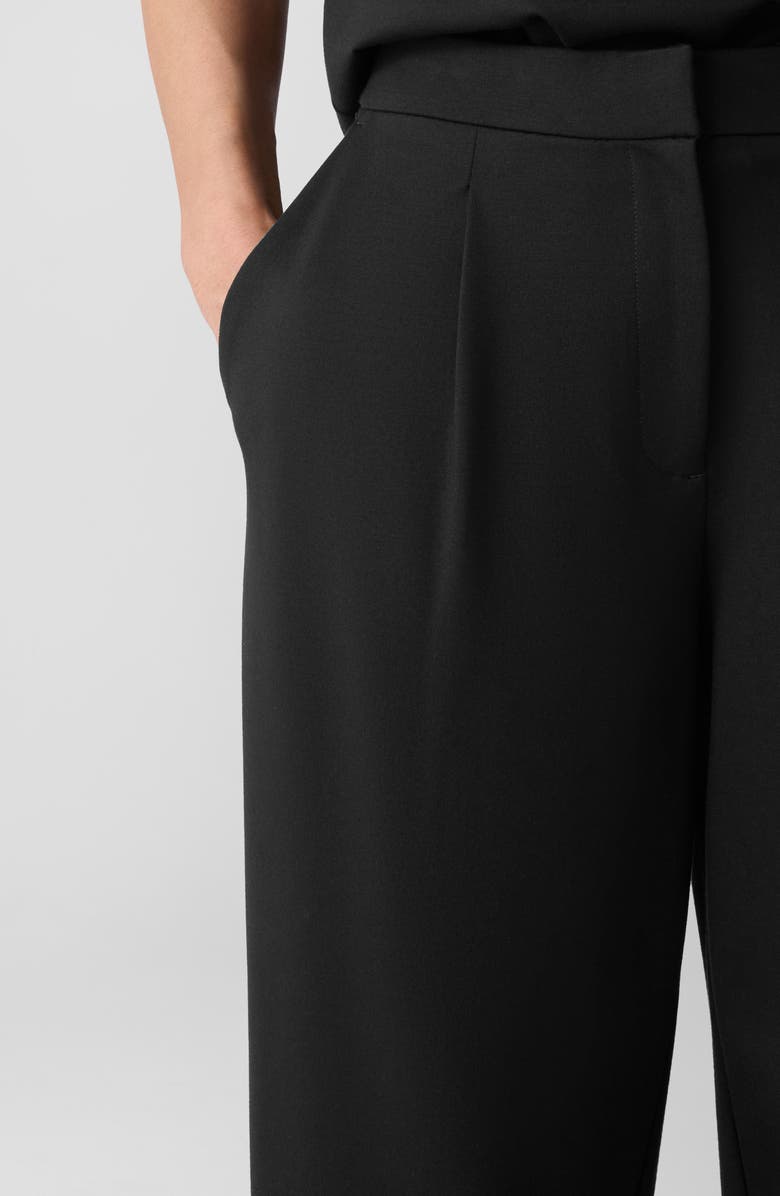 Eileen Fisher Ankle Lantern Ponte Pants, Alternate, color, Black