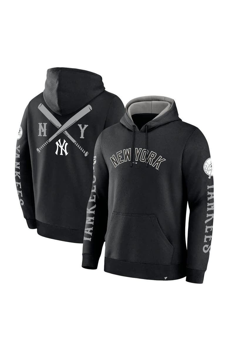 FANATICS Men's Fanatics  Black New York Yankees Big City Legacy Fleece Pullover Hoodie, Main, color, 