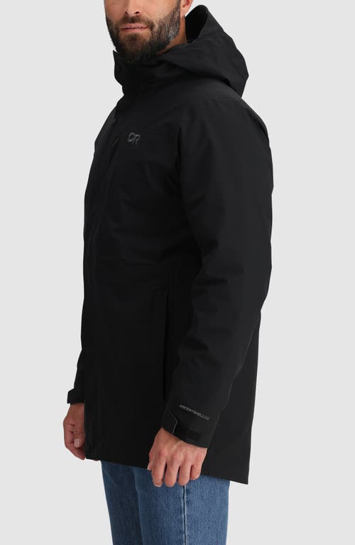 Outdoor Research Foray 3l Waterproof 3-in-1 Parka In Black
