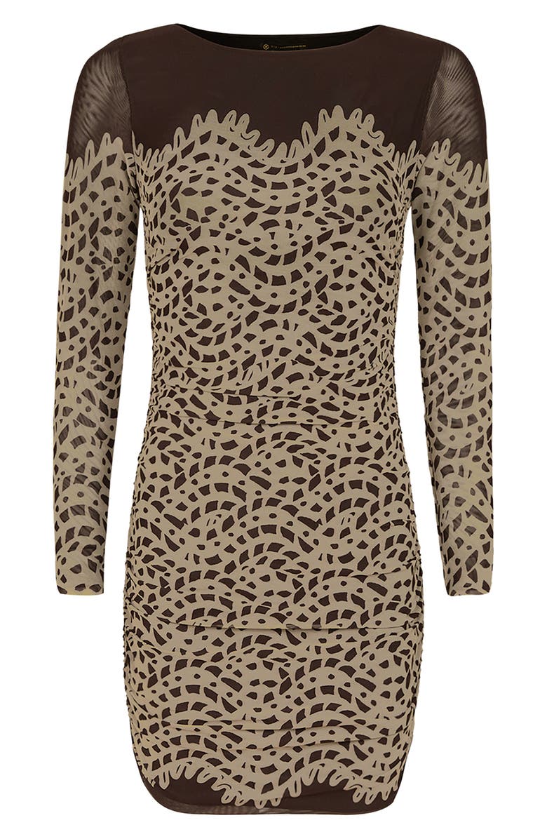 ViX Paula Hermanny Poeme Becca Long Sleeve Cover-Up Mesh Minidress, Alternate, color, Multi