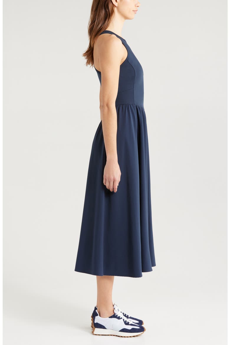 Effortless Cutout Back Hybrid Dress, Alternate, color, NAVY SAPPHIRE