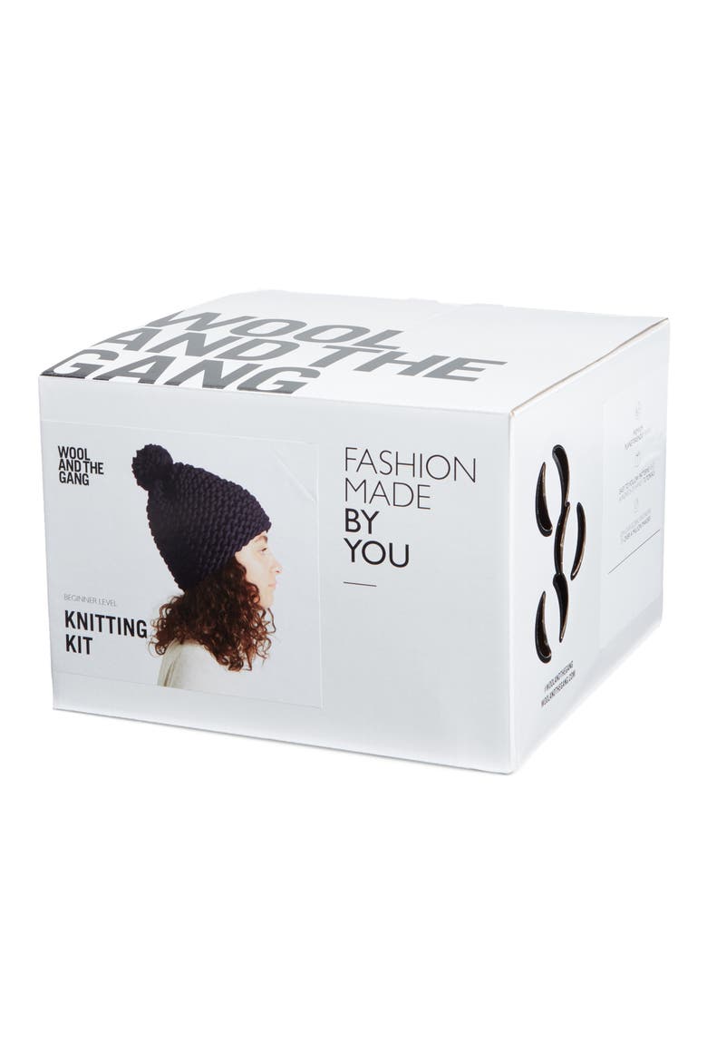 Happy Daze Beanie Knitting Kit, Main, color, MIDNIGHT BLUE