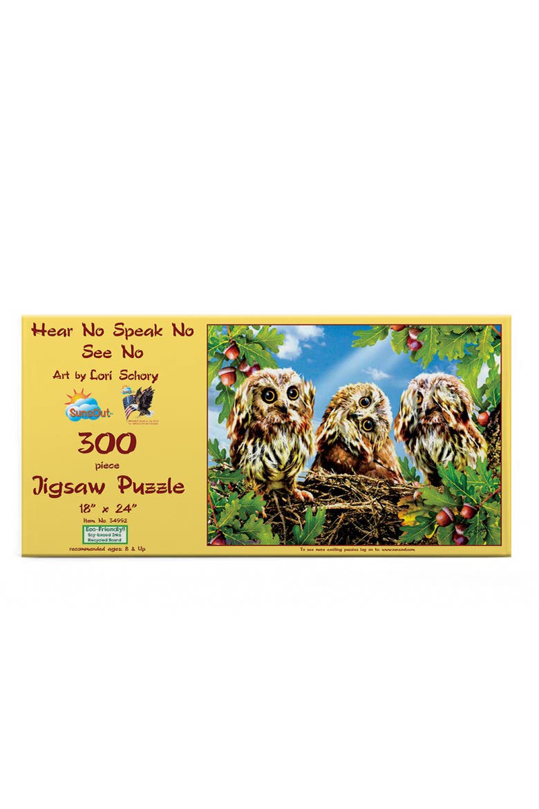 Hear No Speak No See No 300 piece Jigsaw Puzzle for Adults, Alternate, color, Multicolor