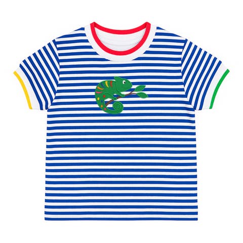 Stripe Knit Tshirt With Lizard (Toddler, Little Kid)