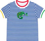 Florence Eiseman Stripe Knit Tshirt With Lizard