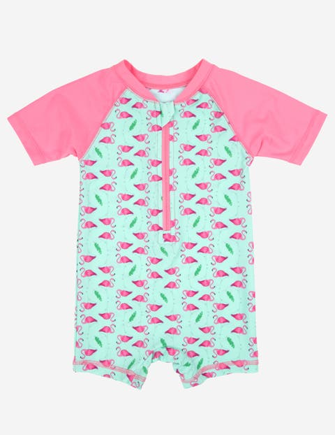 Baby One-Piece Rashguard, UPF 50+ Sun Protection Swimwear