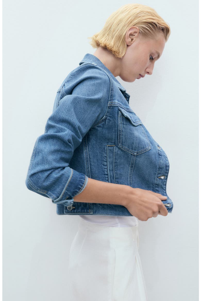 Pockets Denim Jacket, Alternate, color, MEDIUM BLUE