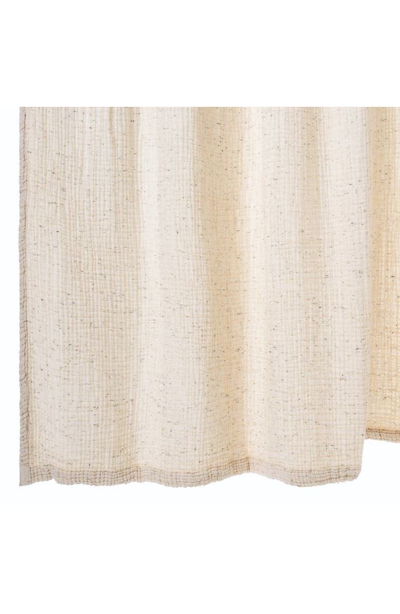 Oliviera Home Soho Supersoft 4-Layer Cotton Gauze Shower Curtain, Alternate, color, Ecru Black Dots