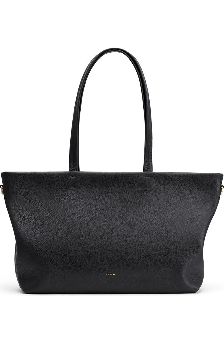 Cuyana Small Easy Zipper Tote, Main, color, Black