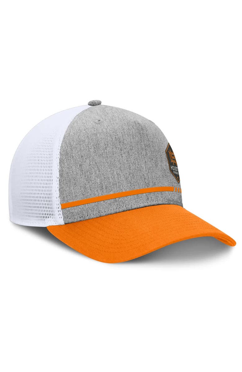FANATICS Men's Fanatics Heather Gray Houston Dynamo FC Low Block Trucker Adjustable Hat, Alternate, color, Heather Gray