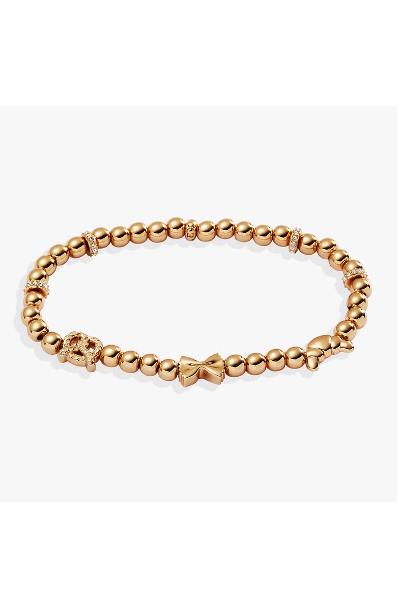 Alex and Ani Carbs Are My Love Language Beaded Stretch Bracelet, Main, color, Carbs Are My Love Language