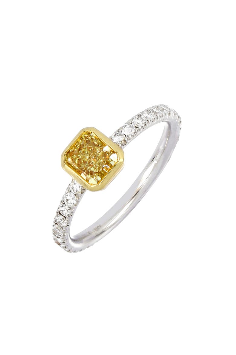 Two-Tone Yellow Diamond Ring (Nordstrom Exclusive), Main, color, YELLOW/ WHITE GOLD/ DIAMOND