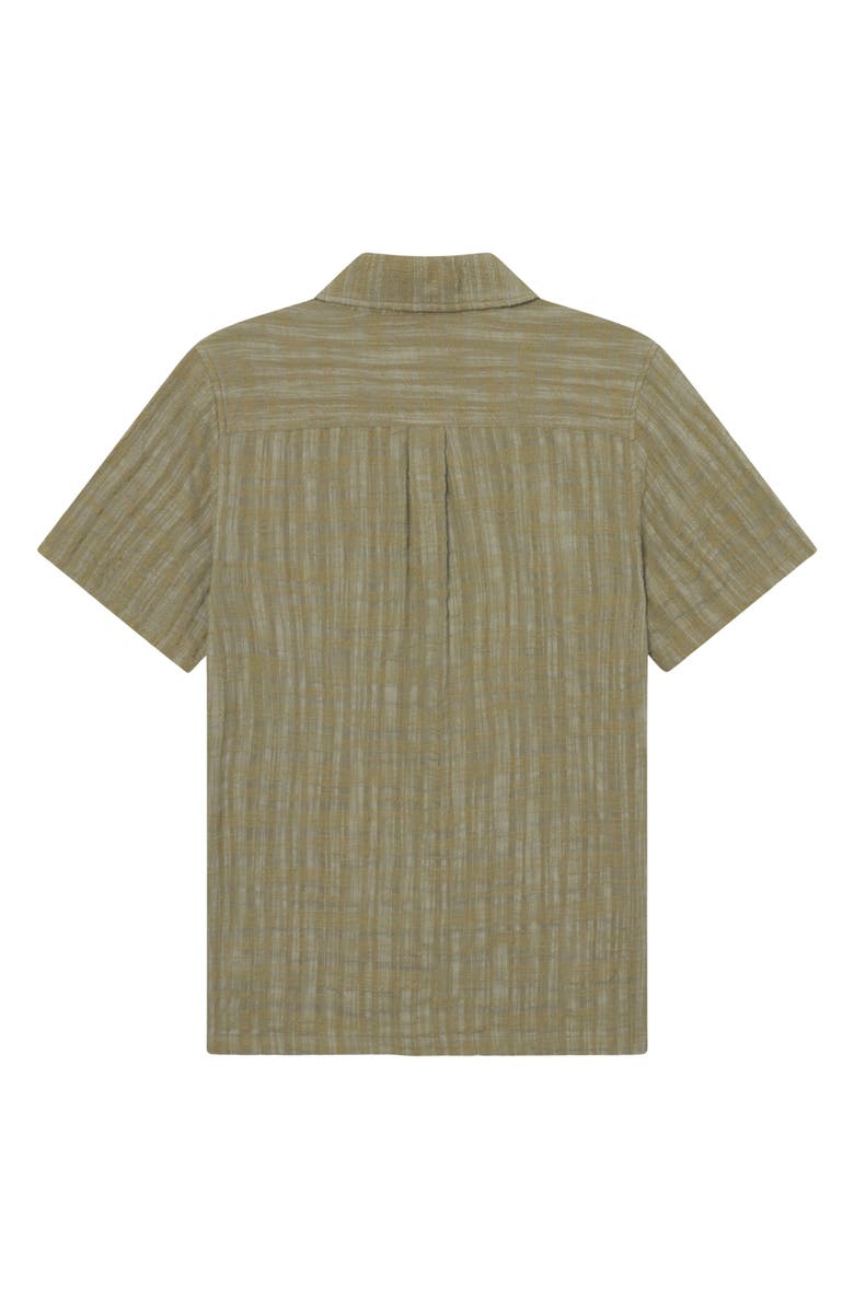 Les Deux Lesley Slub Cotton Camp Shirt, Alternate, color, Oil Green