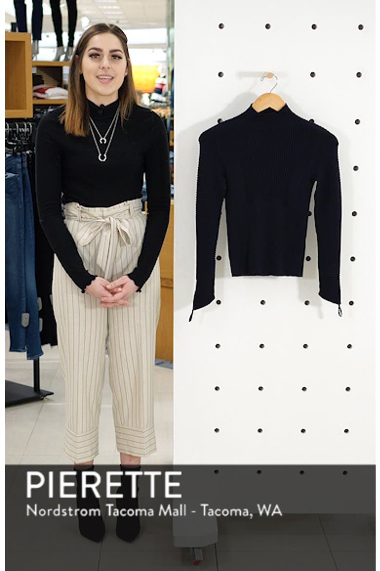 Rib Knit Mock Neck Top video
