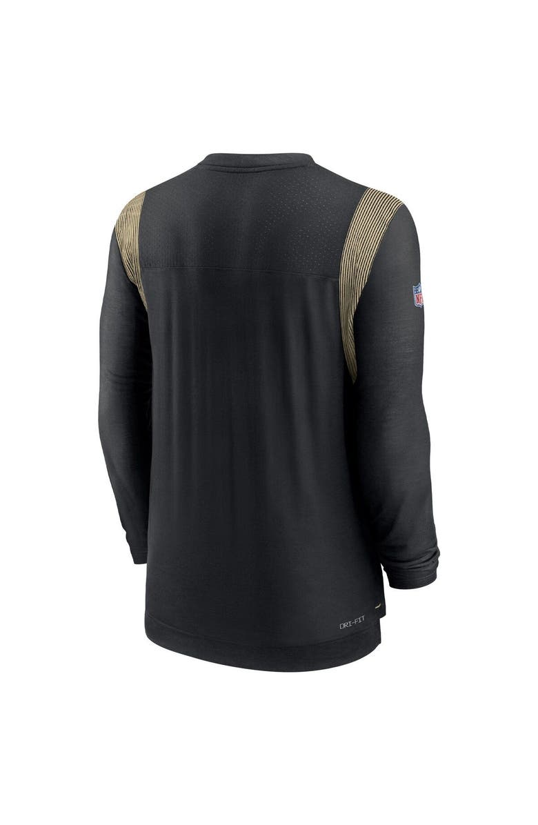 Nike Men's Nike Black New Orleans Saints Sideline Tonal Logo Performance Player Long Sleeve T-Shirt, Alternate, color, Black