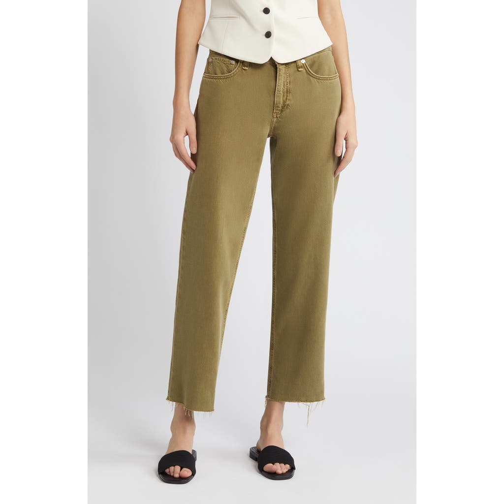 RAG & BONE RAG & BONE FEATHERWEIGHT DRE RAW HEM LOW RISE BAGGY WIDE LEG PANTS
