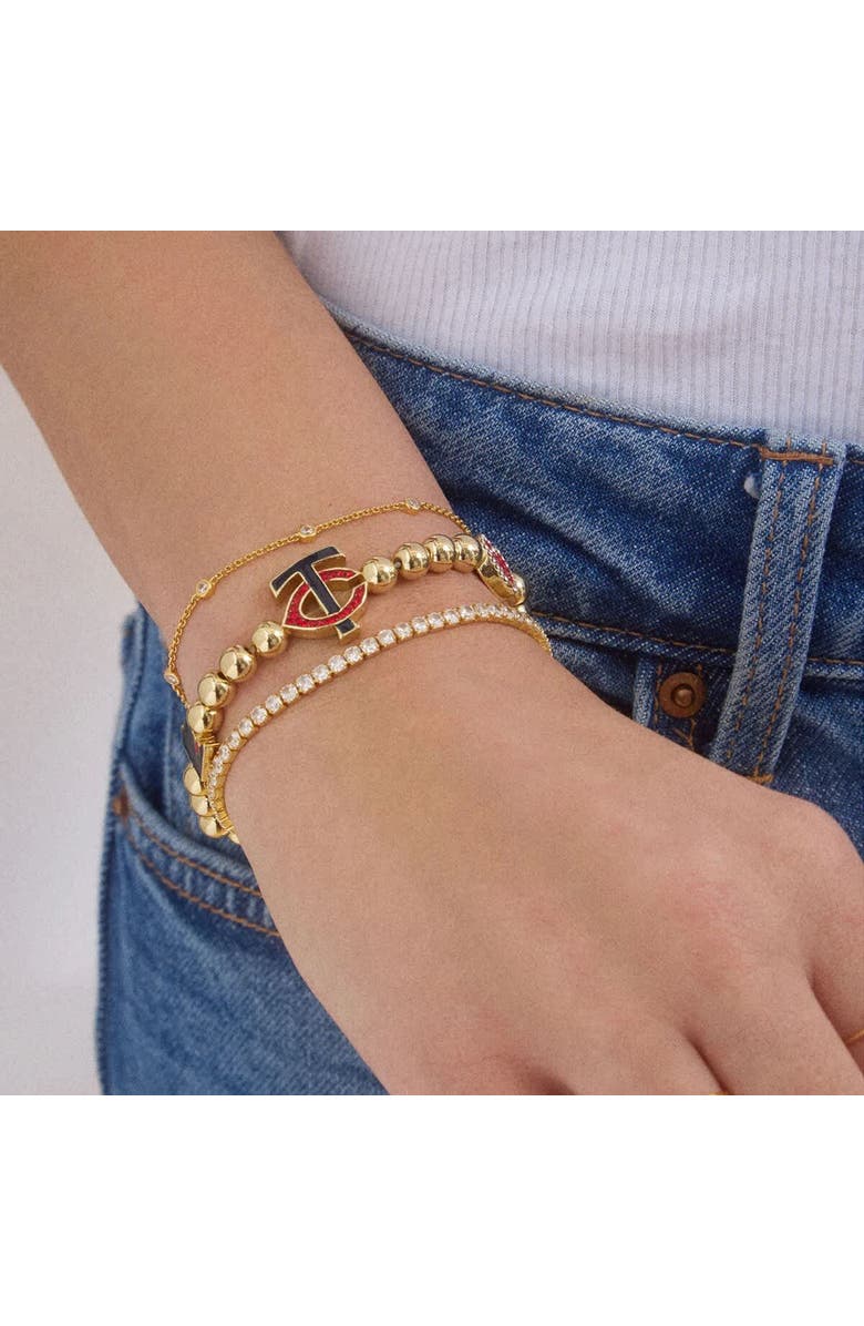 BaubleBar Minnesota Twins Localized Pisa Bracelet, Alternate, color, Gold