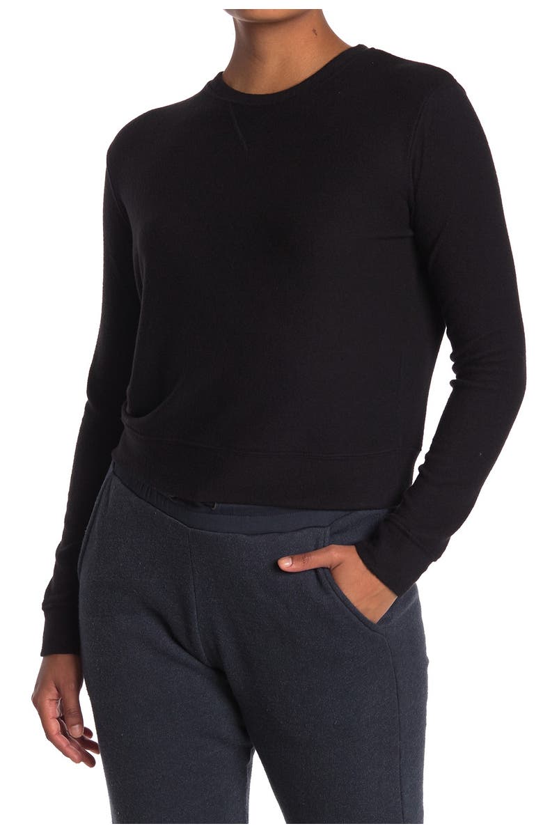 Double Zero V Stitch Crew Neck Long Sleeve Sweatshirt, Main, color, 