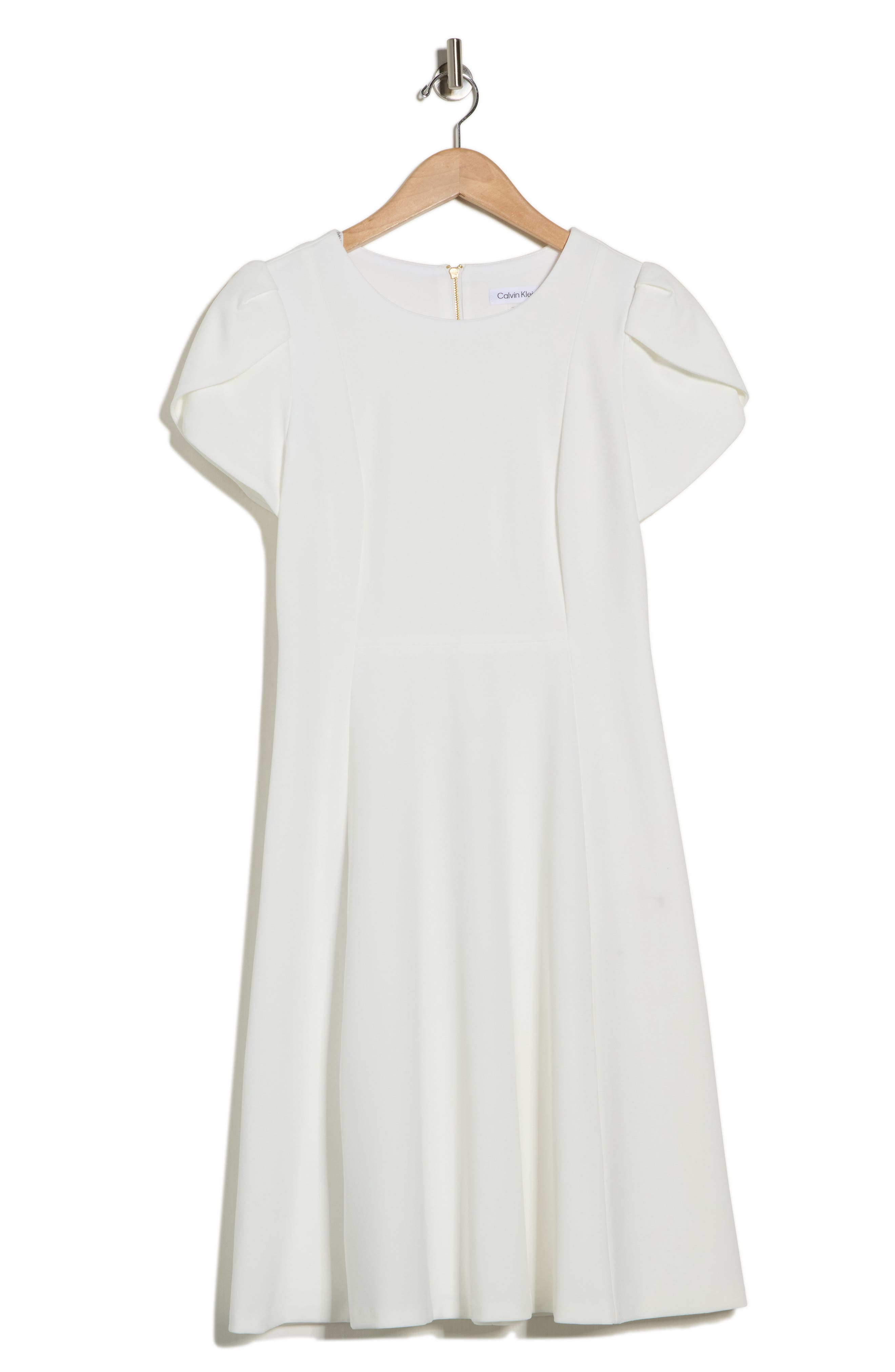 Calvin Klein Tulip Sleeve Fit & Flare Dress