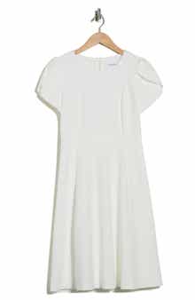 Calvin Klein Tulip Sleeve Fit & Flare Dress