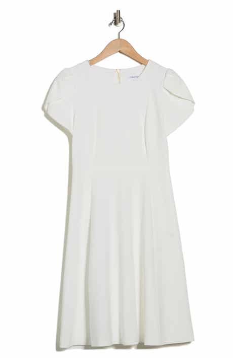 Calvin Klein Tulip Sleeve Fit & Flare Dress
