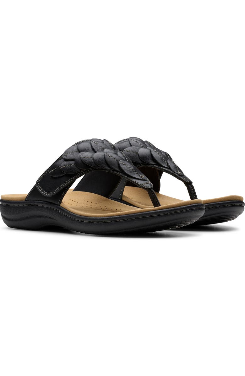 Clarks<sup>®</sup> Laurieann Palm Sandal, Main, color, Black Leather